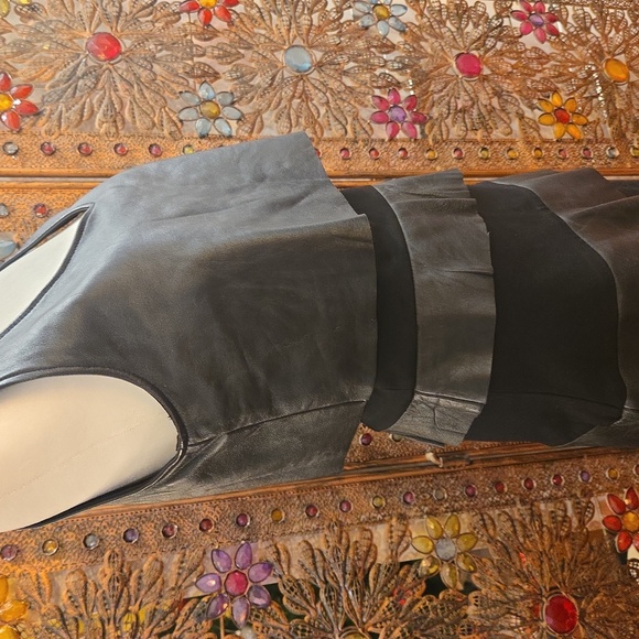 NWT Revolve x Blaque Label Womens Leather Party Cocktail Dress Black Size Large - Picture 5 of 10